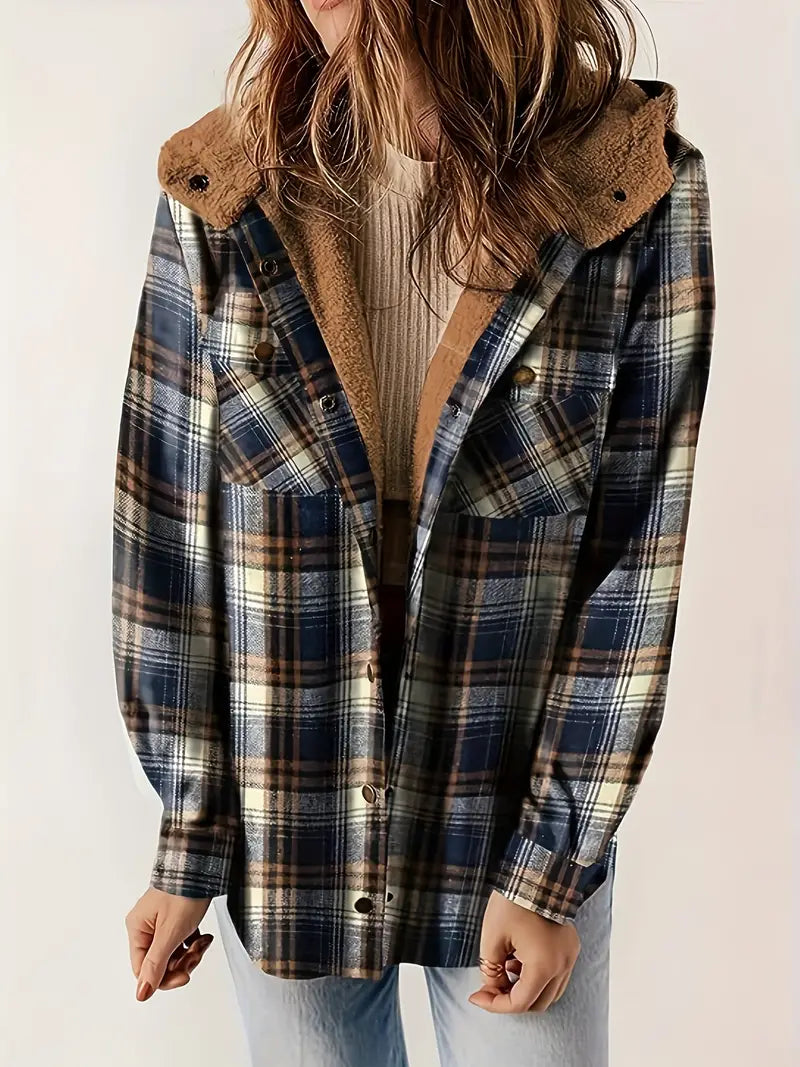 Pernie - Checked jacket with zipper