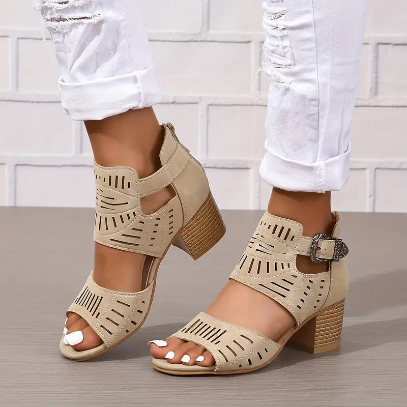 Emmeline - Women's sandals with thick heel