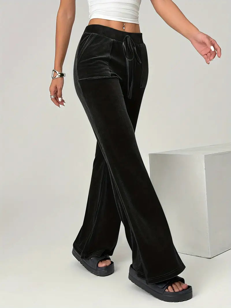 Agatha - Velvet wide trousers for women