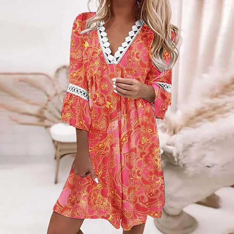 Frances - V-neck floral dresses