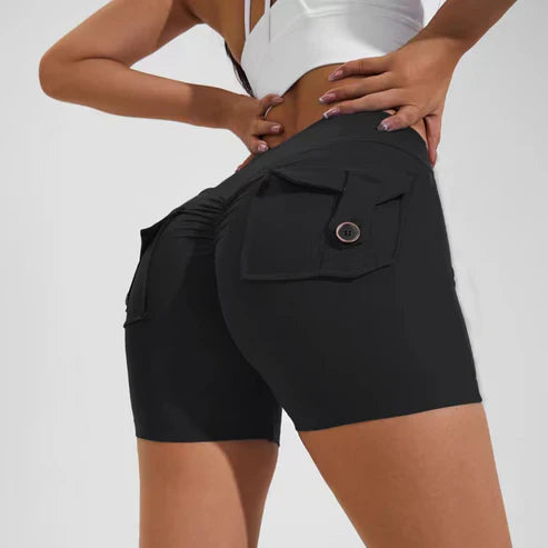 Louisa - Shorts met hoge taille en heuplifteffect