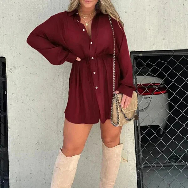 Marcelina - Long Sleeve Romper Dress