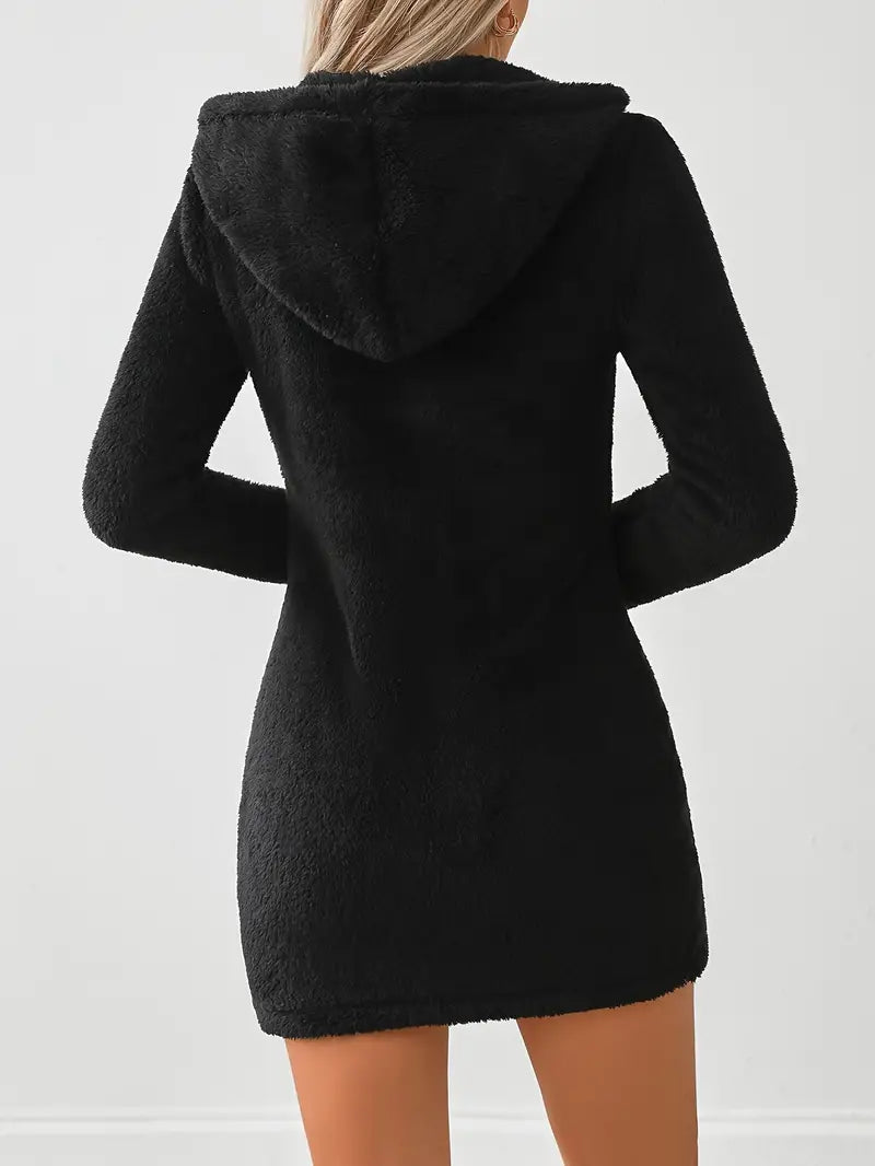 Esmerelda - Winter dress with hood and zipper