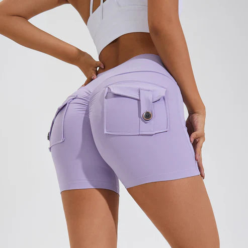 Louisa - Shorts met hoge taille en heuplifteffect