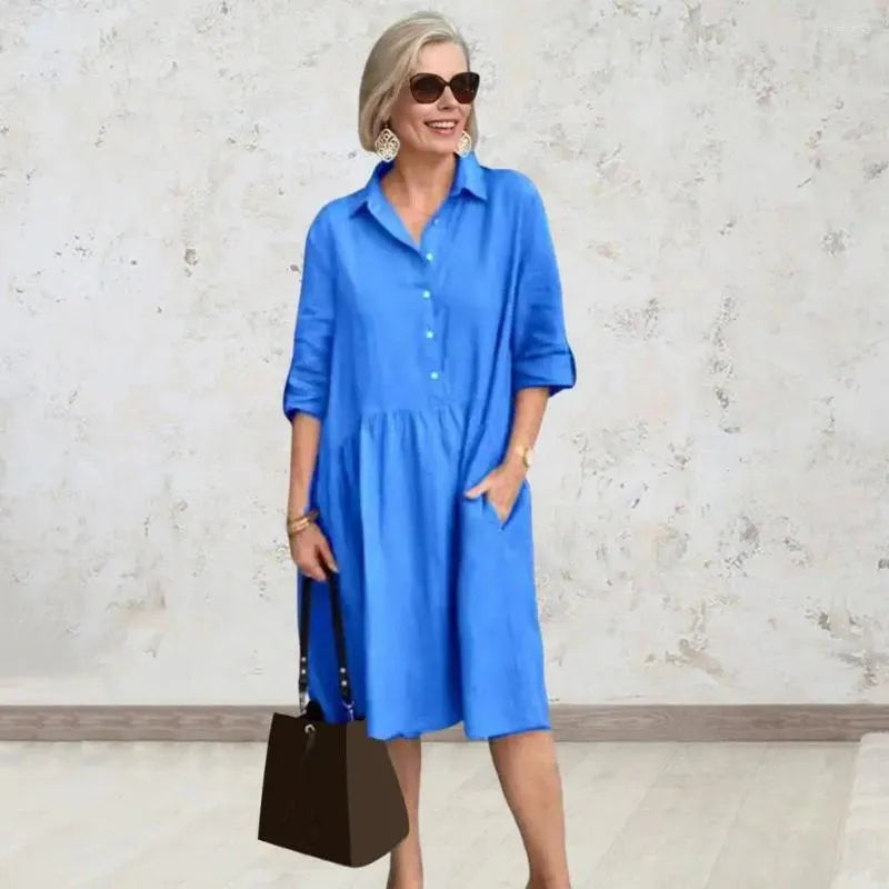 Amelia - Cotton-linen casual dress