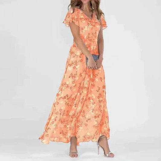 Josephine - Long summer dress with floral pattern