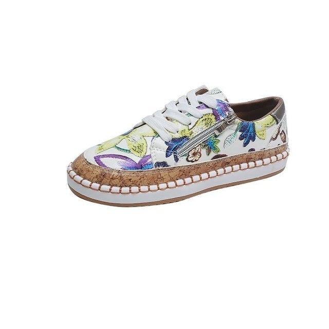 Daphne - Floral vulcanized shoes for women