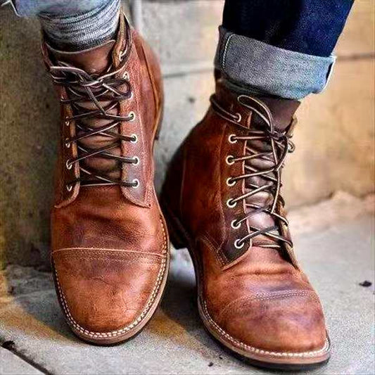 Ethan – Bottines à lacets rétro pour hommes 