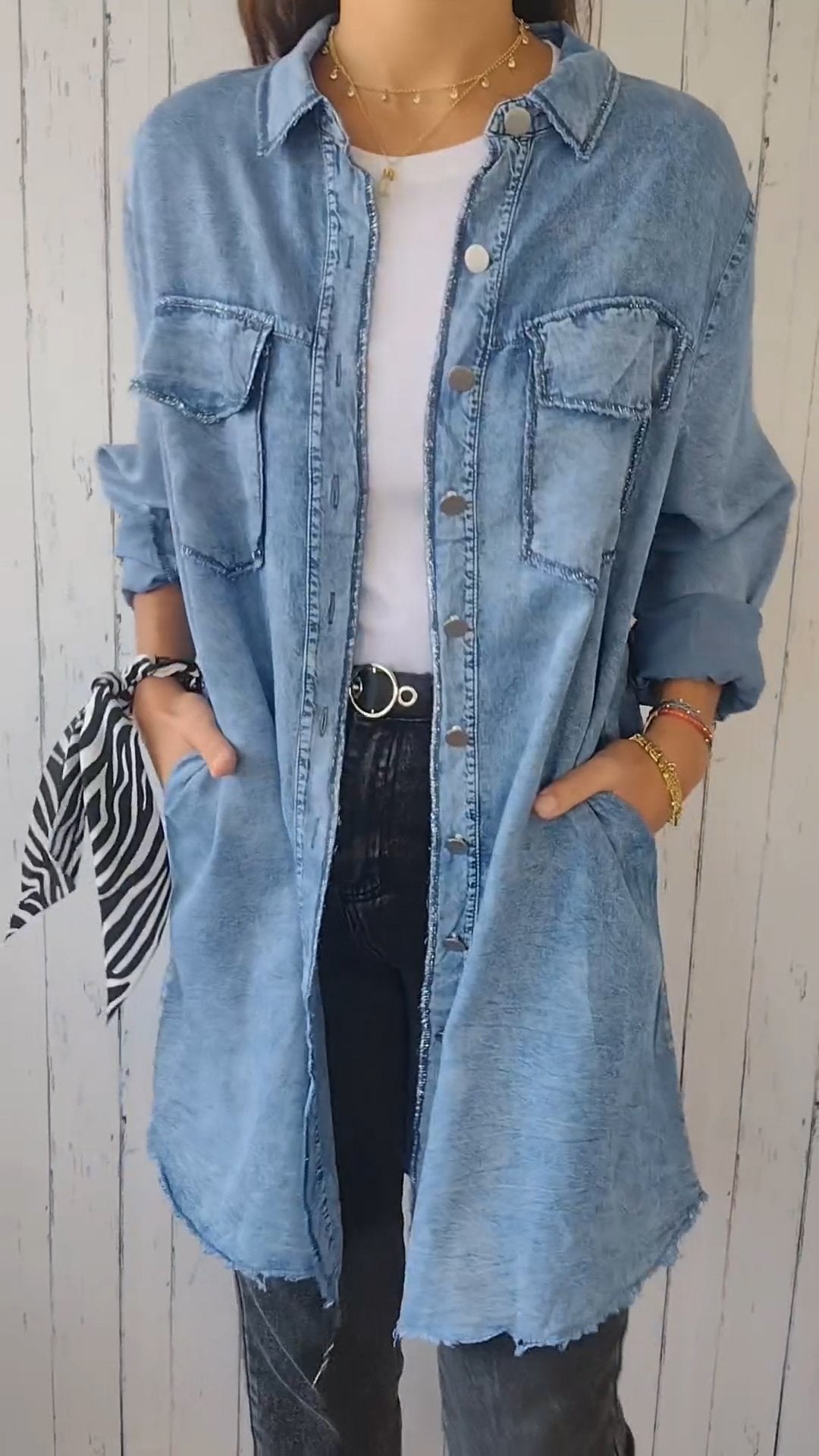 Elssia - Veste en jean confortable