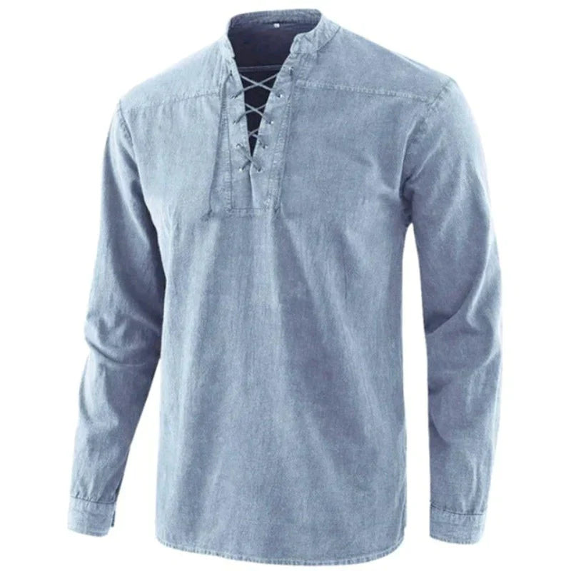 Hanski - Chemise col V pour homme