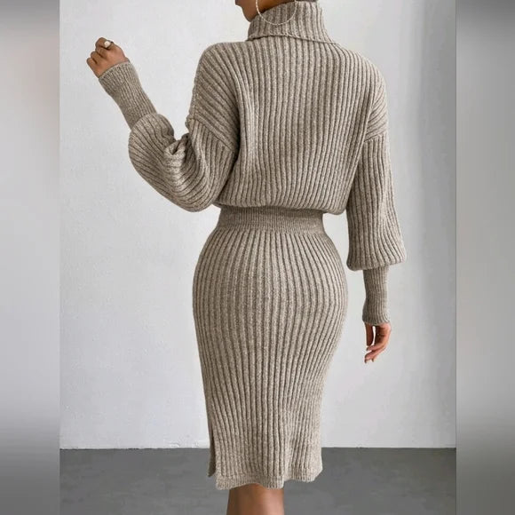 Marilyn - Fashionable turtleneck dress