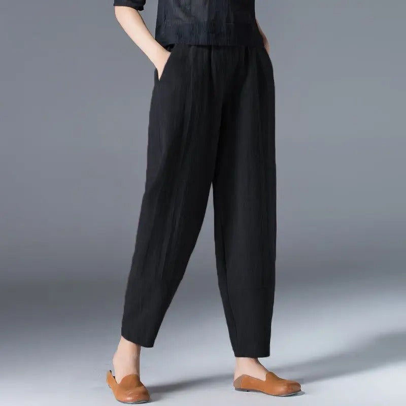 Marlele - Pantalon Bloomers en coton et chanvre pour femme