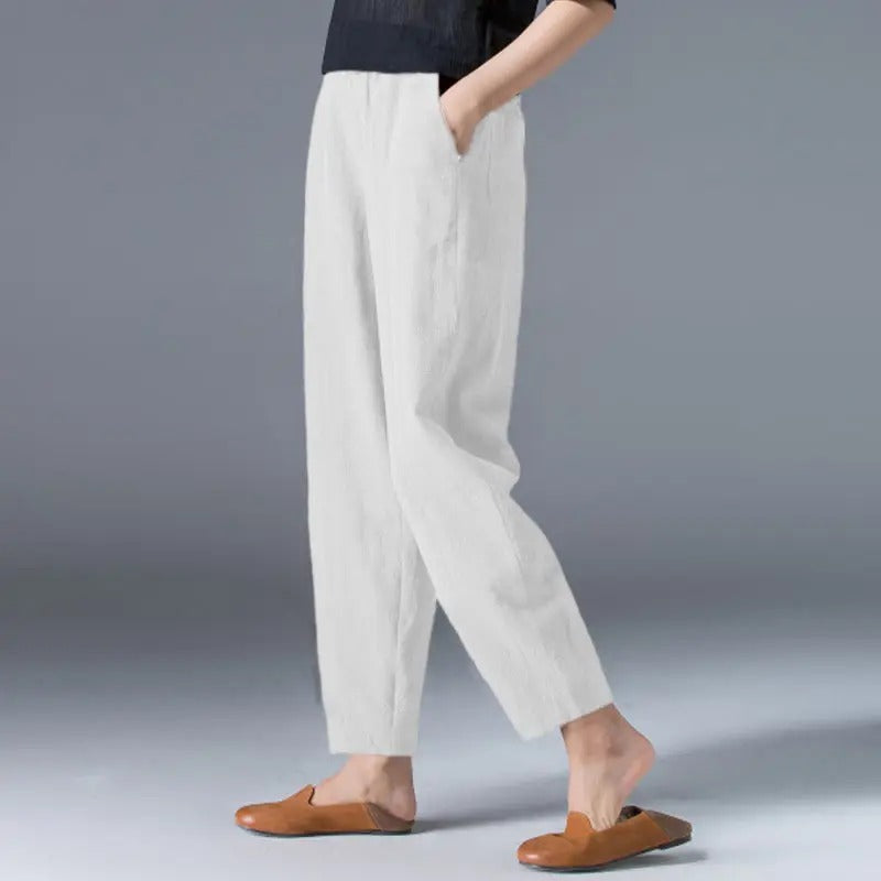 Marlele - Pantalon Bloomers en coton et chanvre pour femme