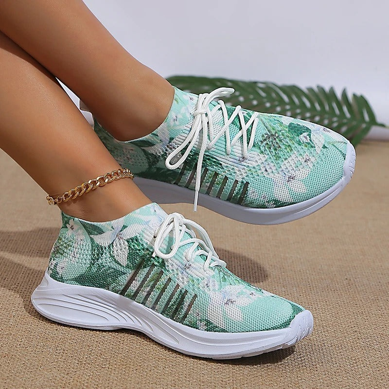 Amelia - Gebreide sneakers met print