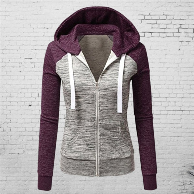 Athena - Long sleeve hooded jacket with zip