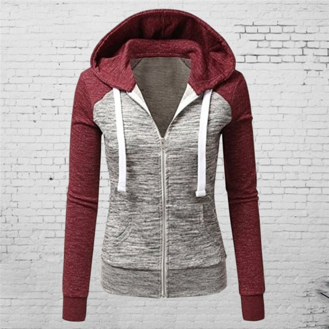 Athena - Long sleeve hooded jacket with zip