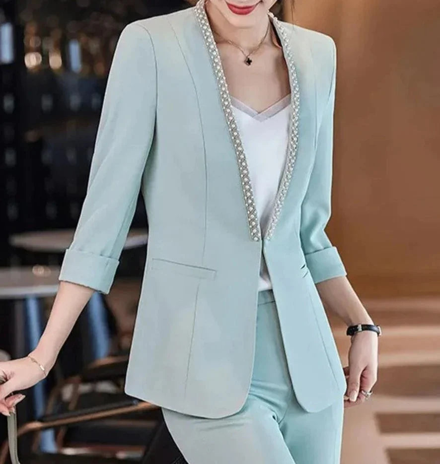 Sunniva - Casual blazer with half sleeves