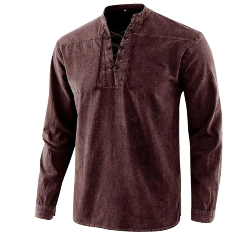 Hanski - Chemise col V pour homme