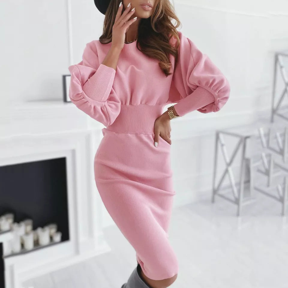 Josephine - Women's Puff Sleeve Bodycon Dress