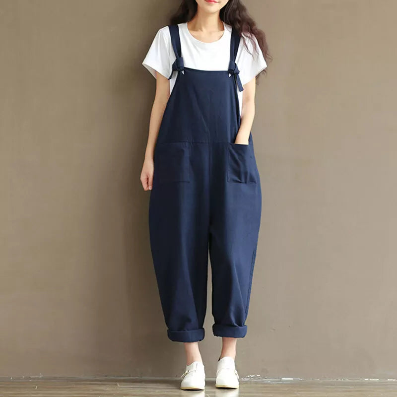 Celeste  - Losse katoenen jumpsuit met zakken