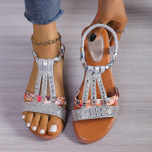 Dorcas - Sandals with rock crystals