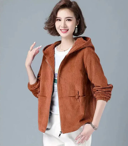 Laramie - Women's Corduroy Hooded Jacket