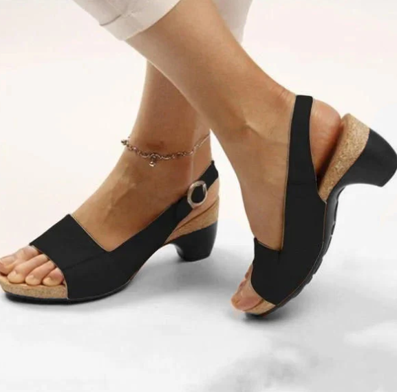 Aprilyn - Comfortable, elegant shoes with a low, thick heel