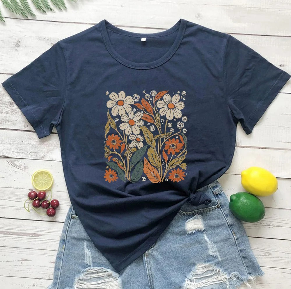 Arabella - Vrouwen Vintage Wildflower Shirt