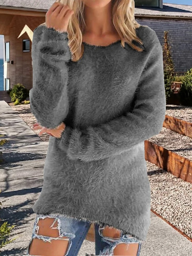 Edith - Ladies round neck knitted sweater