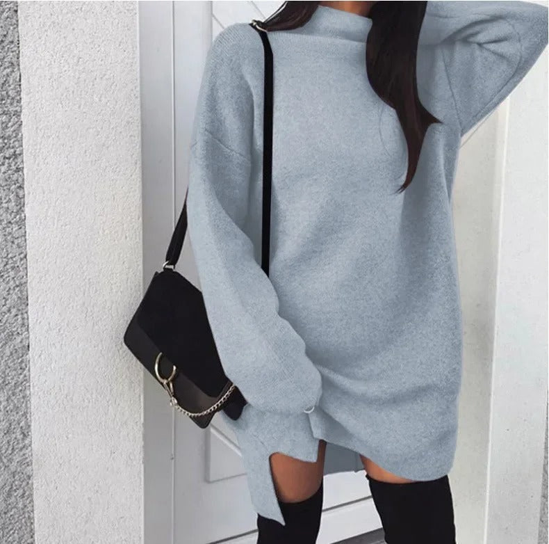 Dahlia - Oversized turtleneck knitted dress