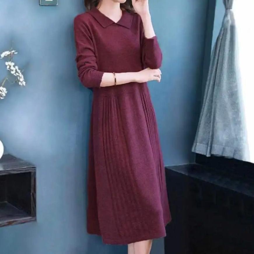 Ruth - Knitted dress with long sleeves