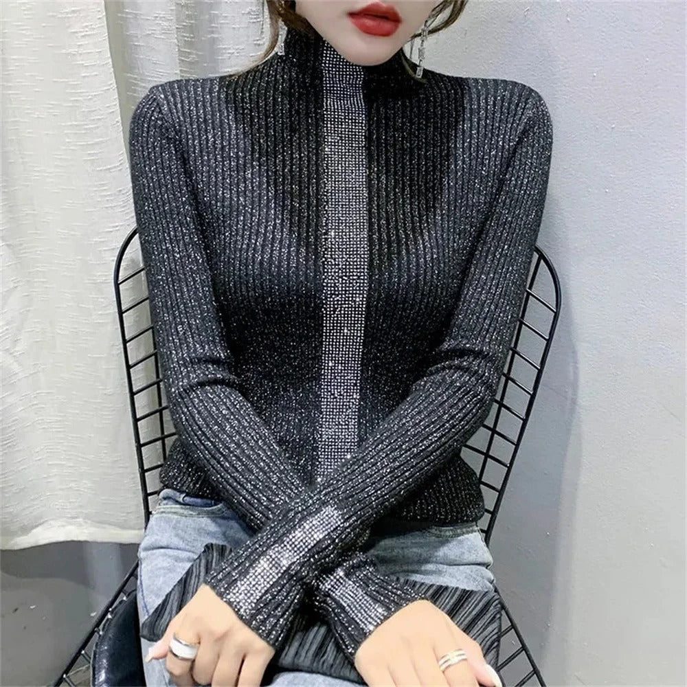 Martha - Women's sweater with turtleneck