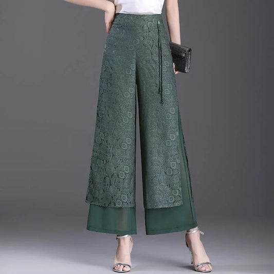 Agatha - Double layered wide trousers