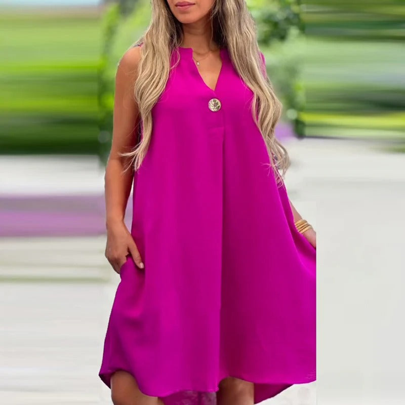 Matilda - Sleeveless V-Neck Midi Dress