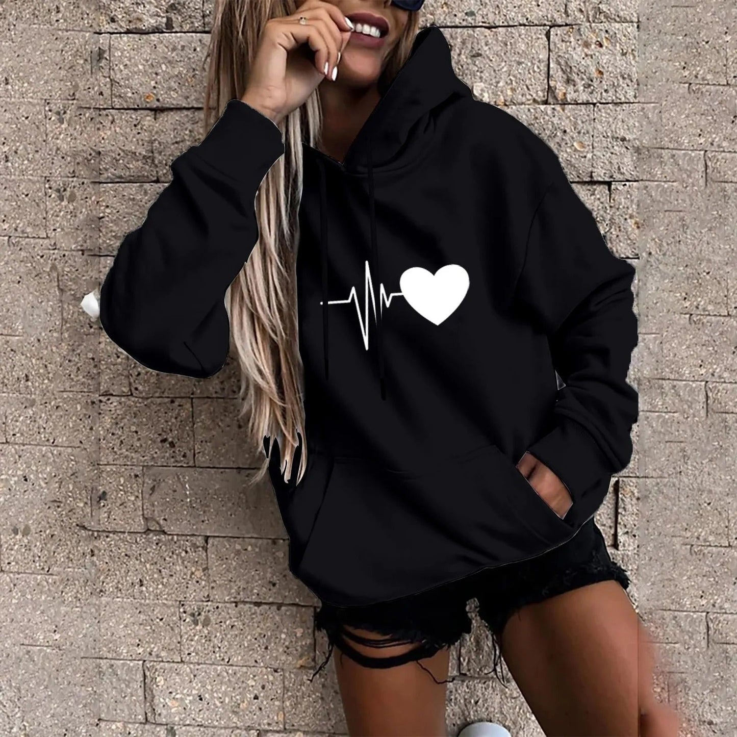 Nora - Hoodie with funny print for women