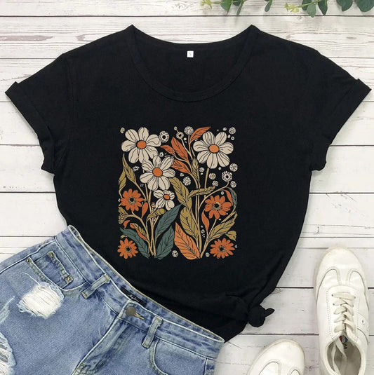 Arabella - Vrouwen Vintage Wildflower Shirt