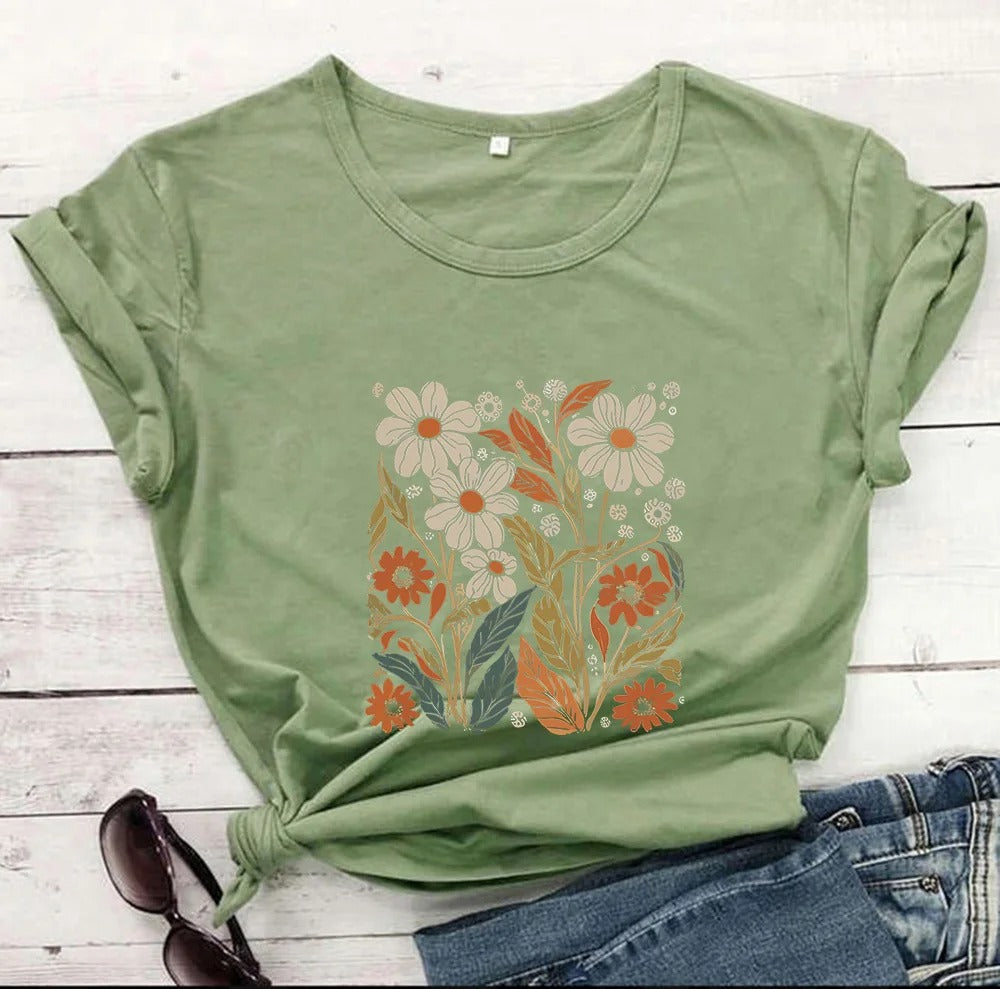 Arabella - Vrouwen Vintage Wildflower Shirt