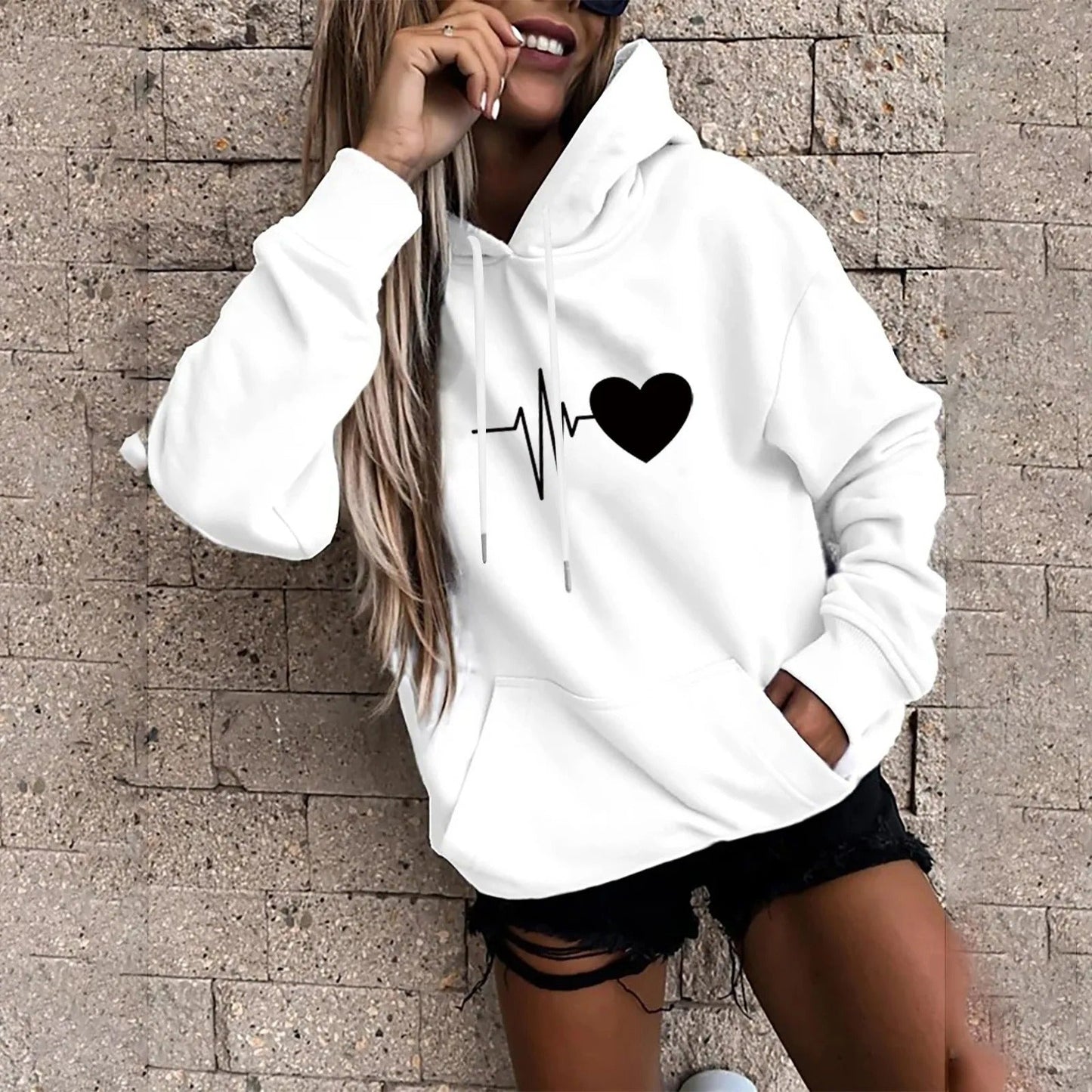 Nora - Hoodie with funny print for women