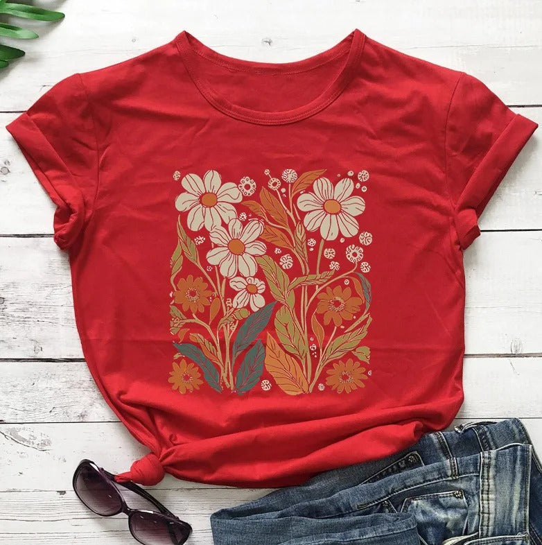 Arabella - Vrouwen Vintage Wildflower Shirt