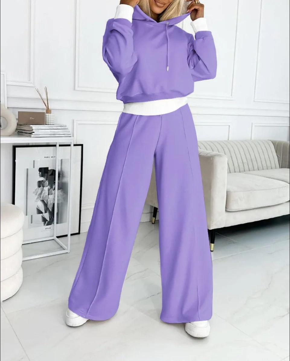 Athena - Two-piece long sleeve top and drawstring pants