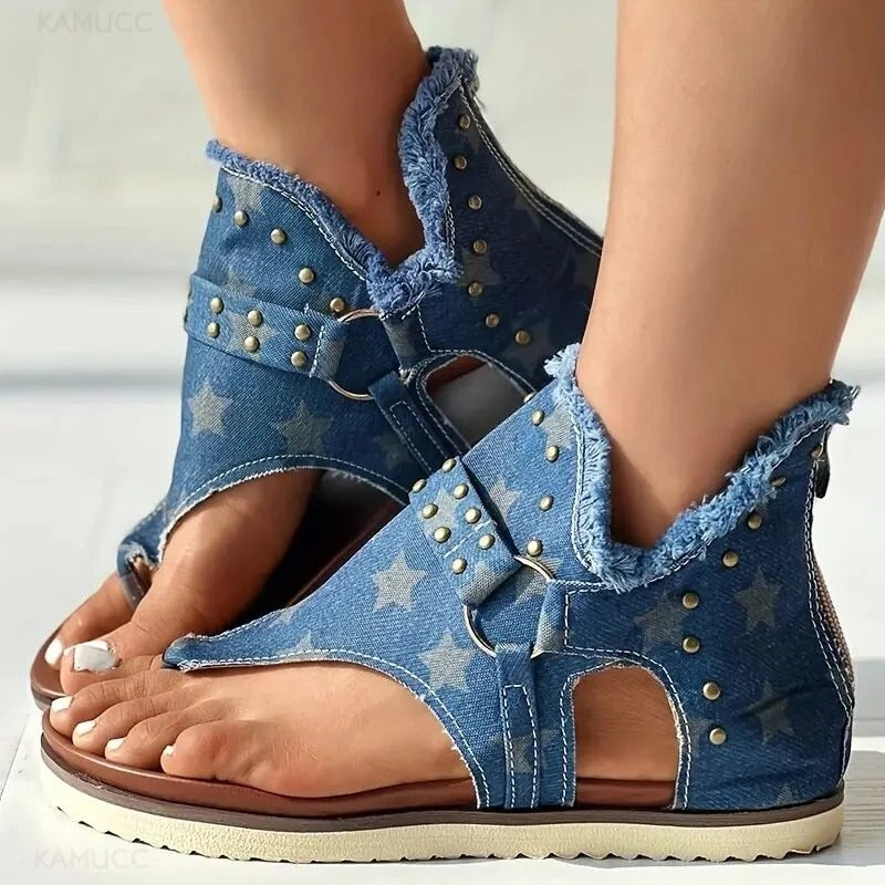 Ida - Casual denim sandals for women