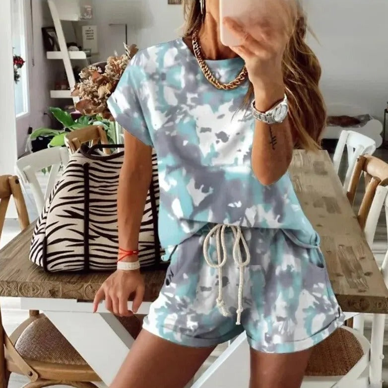 Evelyn - Tie dye 2-delige outfit sets voor vrouwen