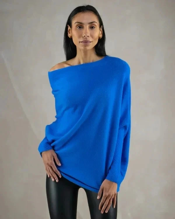 Lydia - Asymmetric Draped Sweater