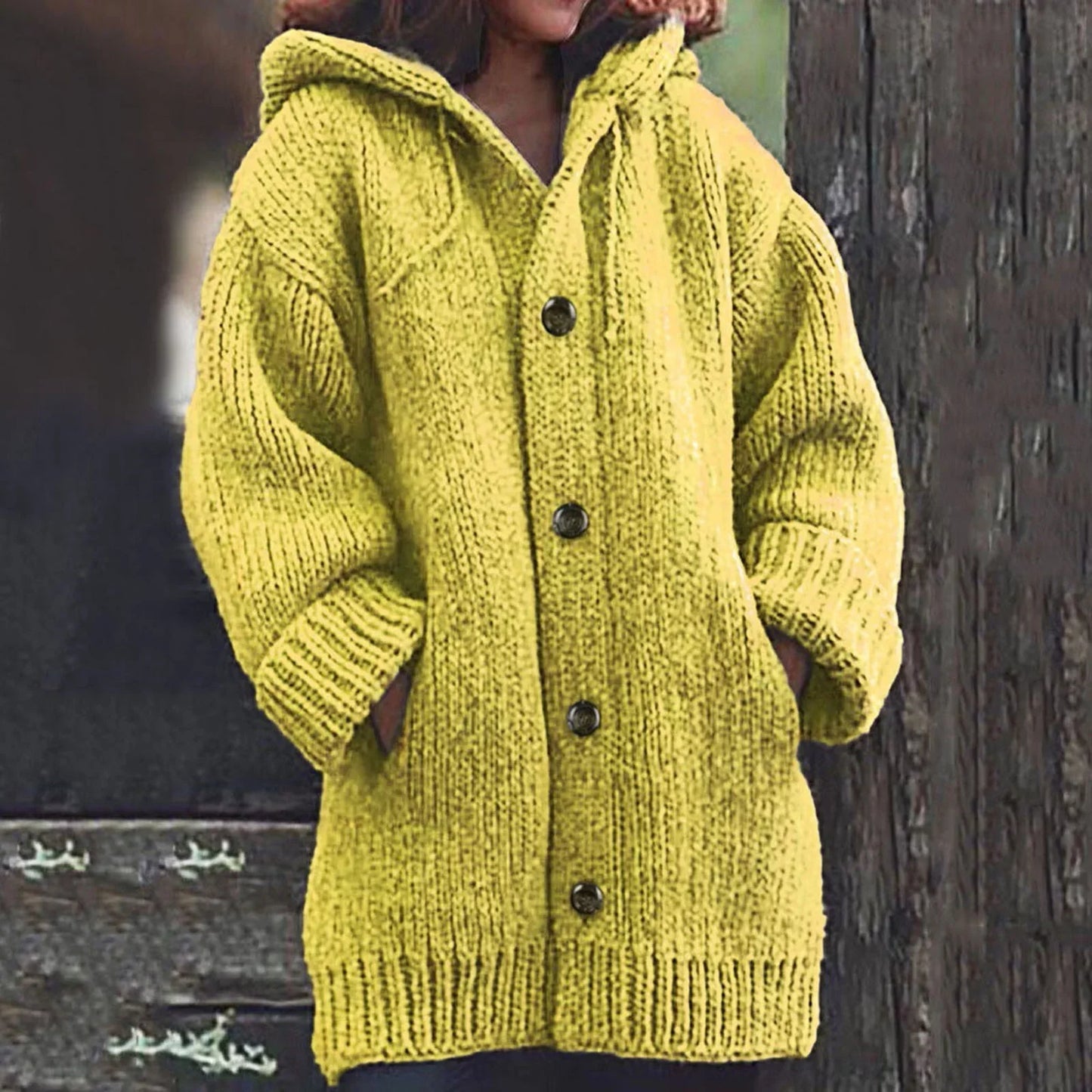 Edafel - Long coat with hood