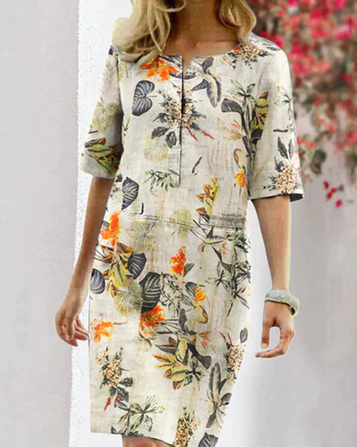 Julia - Summer dress with elegant print