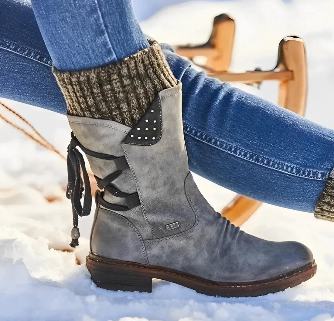 Louisa - Bottes chaudes d'hiver en laine avec soutien orthopédique pour femmes