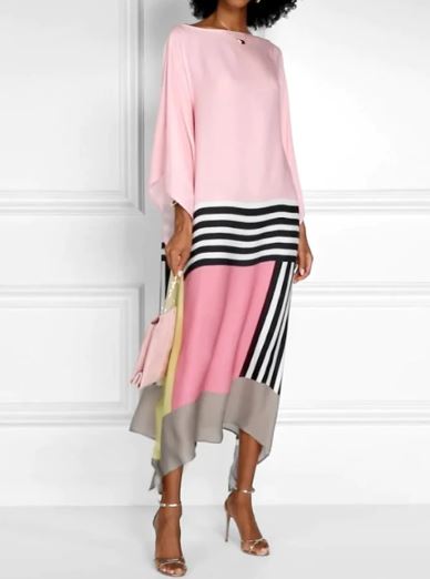 Albertha - Pink striped dress