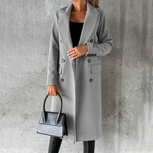 Aurora - Winter coat with lapels for women