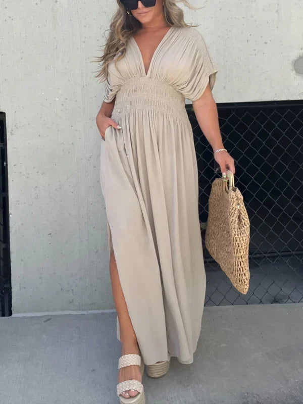 Georgia - Long V-neck maxi dress