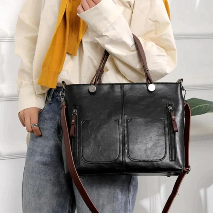 Leila - Women's shoulder bag made of vintage leather